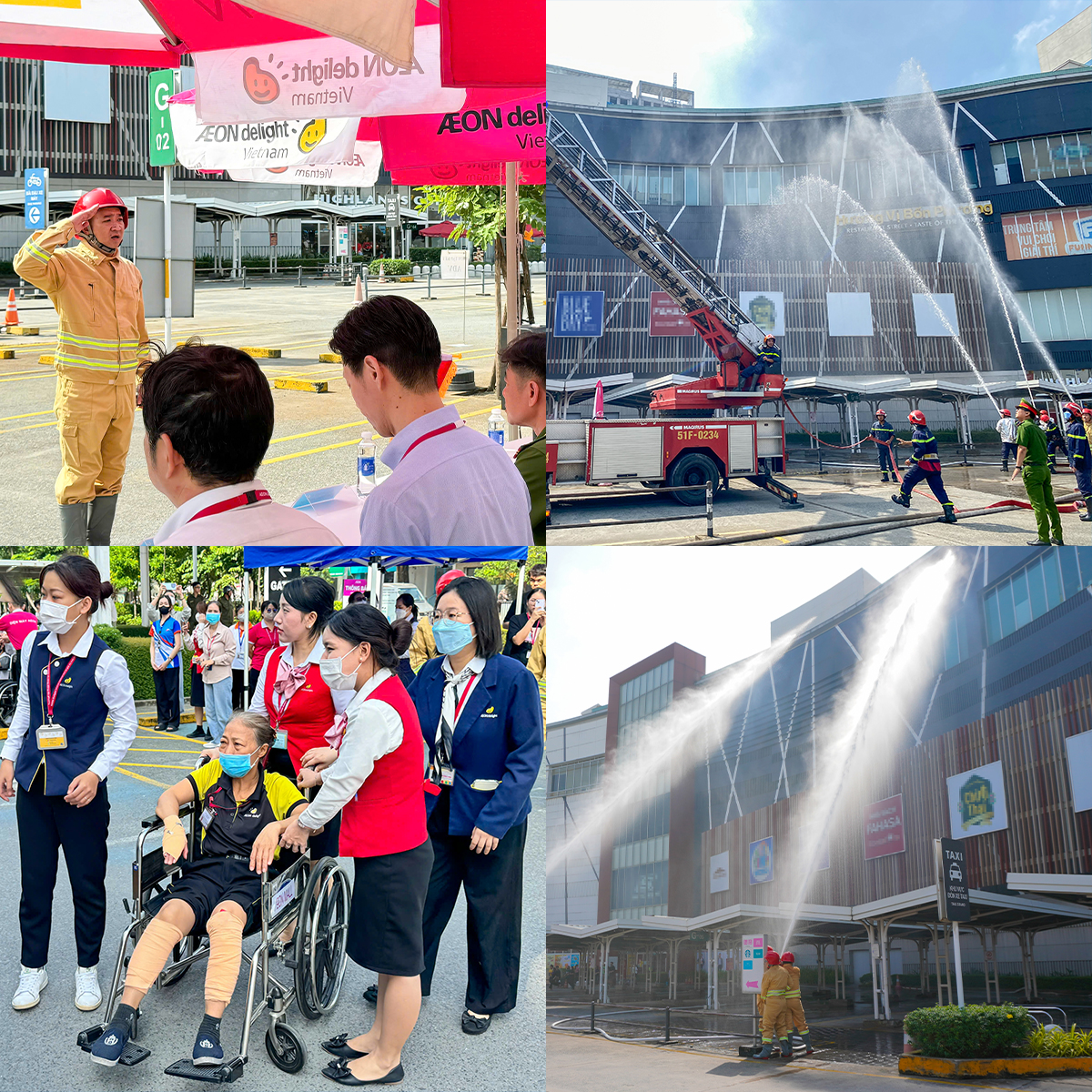 AEON Delight Vietnam in Firefighting Drills at AEON Mall Binh Tan